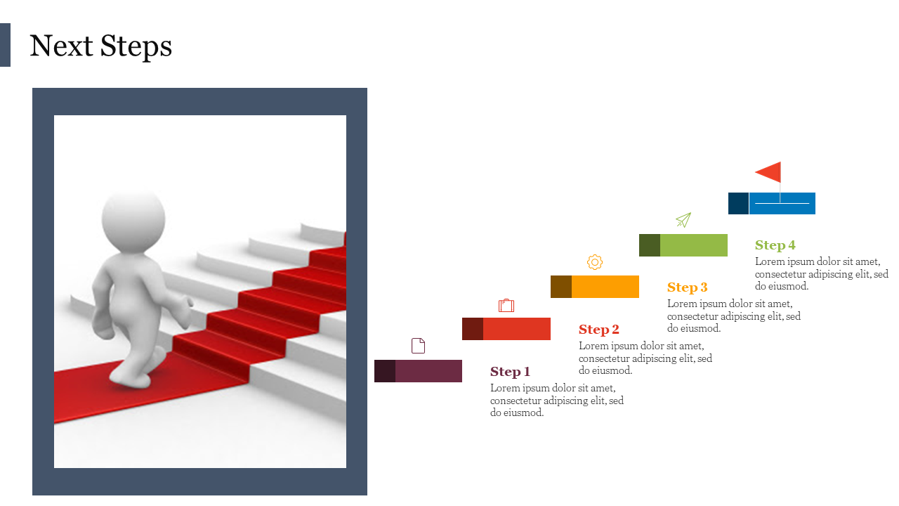 Effective Next Steps Clipart PPT Template For Slides